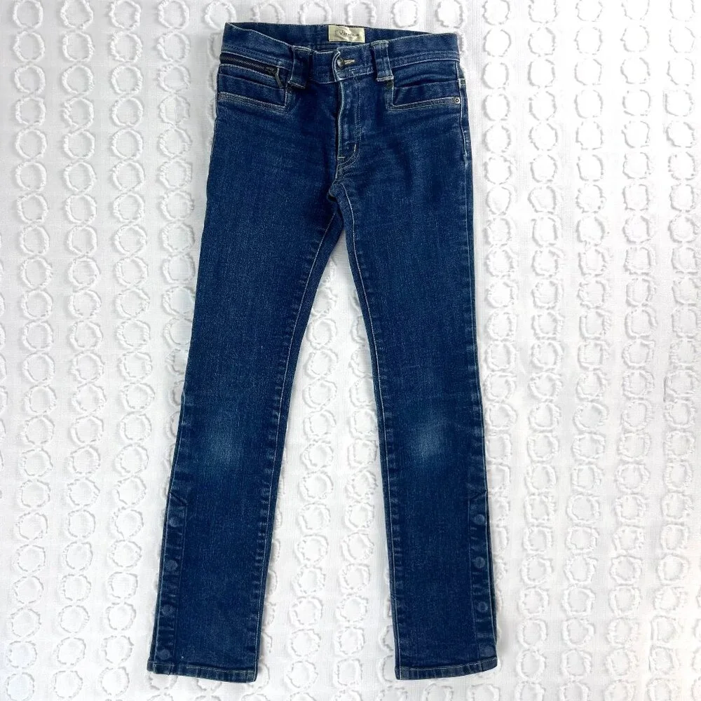 EV by Et Vous Women's Distressed Jeans Snap Bottom Medium Wash - Picture 1 of 7